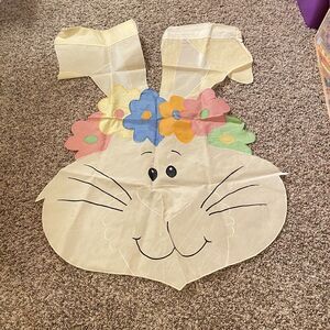Easter Bunny Cut Out Large Yard Garden Flag Spring 38”X26”